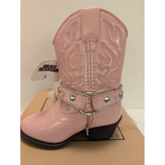 Smoky Mountain Pink Charleston Kids Toddler Cowboy Boots Size 5 Western Style - Picture 5 of 8